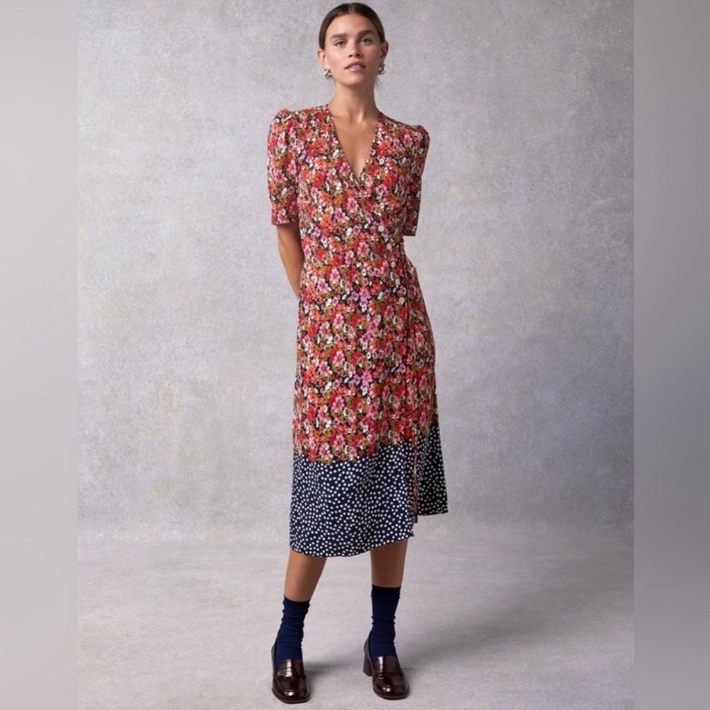 Rouje GABIN dress Jacinthhe Marine FR36 - Picture 2 of 6